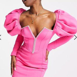 ASOS Diamante Pink Dress